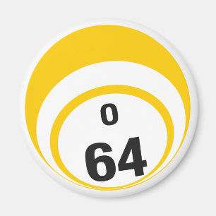 Imã de geladeira da bola do bingo de O 64