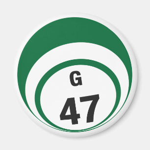 Imã de geladeira da bola do bingo G47
