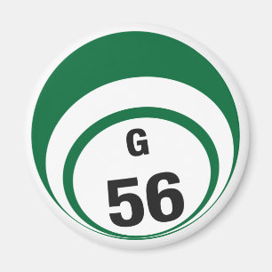 Imã de geladeira da bola do bingo G56