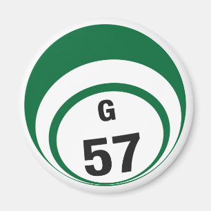 Imã de geladeira da bola do bingo G57