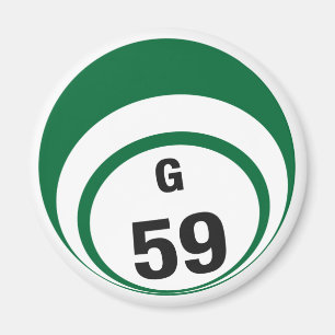 Imã de geladeira da bola do bingo G59