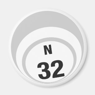 Imã de geladeira da bola do bingo N32