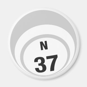 Imã de geladeira da bola do bingo N37