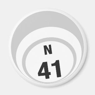 Imã de geladeira da bola do bingo N41