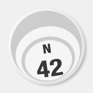 Imã de geladeira da bola do bingo N42