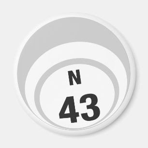 Imã de geladeira da bola do bingo N43