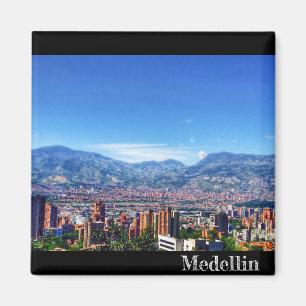 Imã de geladeira da opinião da cidade de Medelli