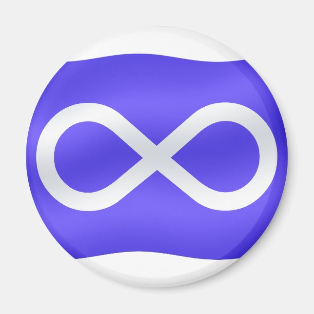 Imã de geladeira das Nações - Metis Flag Magnets (Frente)