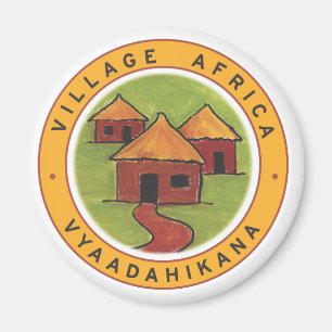 Imã de geladeira de África da vila!