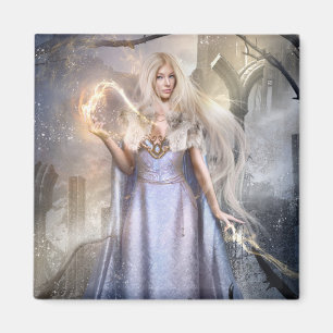 Imã de geladeira de Arte Epic Fantasy Goldenmark