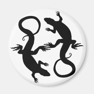 Imã de geladeira de Arte Lizard - Presentes e Mag