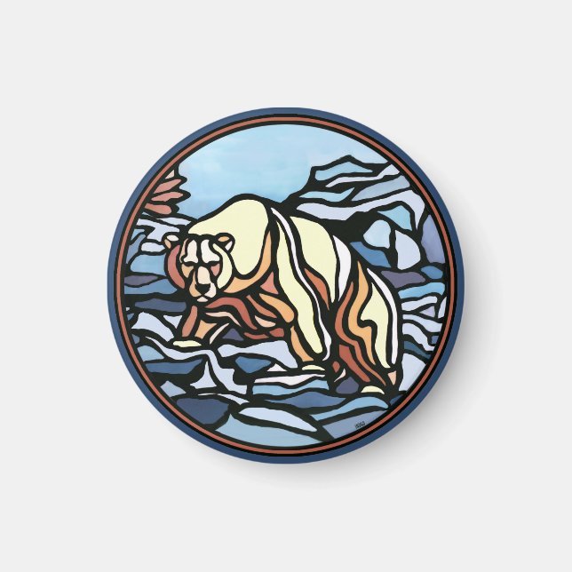 Imã de geladeira de Artes Tribais (Frente)