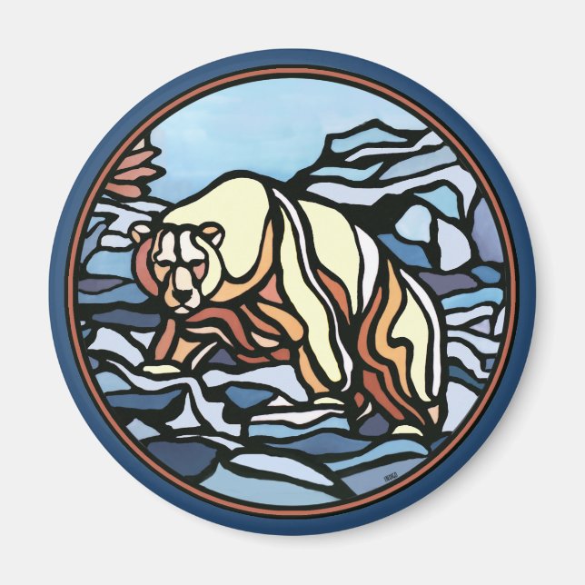 Imã de geladeira de Artes Tribais (Frente)