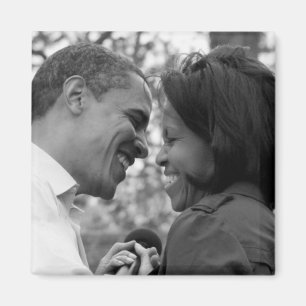 Imã de geladeira de Barack & de Michelle