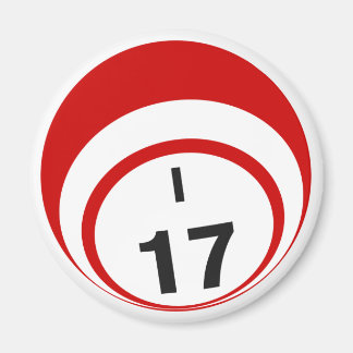 Imã de geladeira de bola de bingo I17