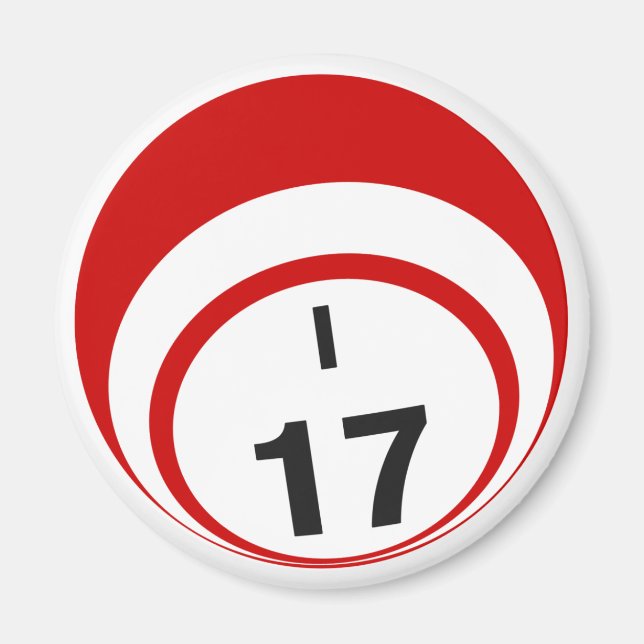 Imã de geladeira de bola de bingo I17 (Frente)