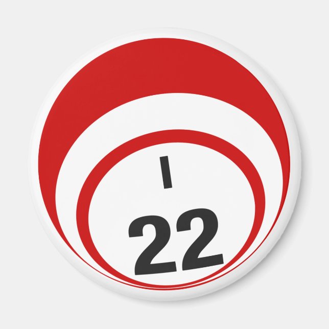 Imã de geladeira de bola de bingo I22 (Frente)