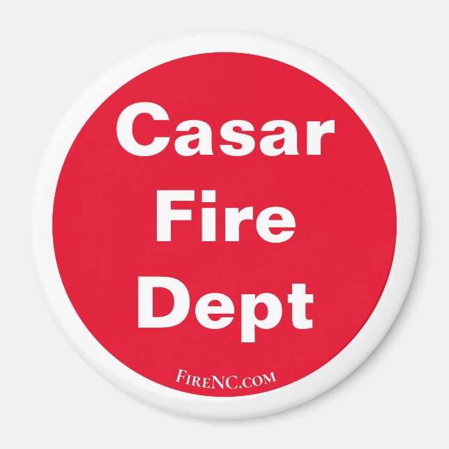 Imã de geladeira de Bombeiros do Casar NC (Frente)