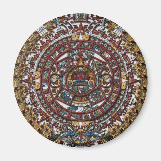 Imã de geladeira de Calendário do Aztec (Frente)