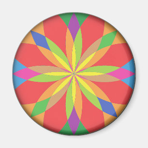 Imã de geladeira de Cores Vibrantes Brilhantes de 