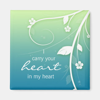 Imã de geladeira de espiral verde azul