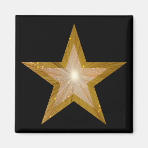 imã de geladeira de estrelas Dourada