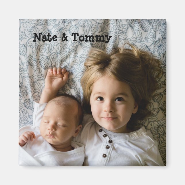 Imã de geladeira de Fotografias Personalizadas da  (Frente)