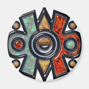 Imã de geladeira de Nahui Ollin