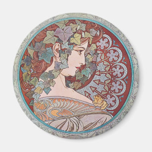 Imã de geladeira de Nouveau da arte da hera de