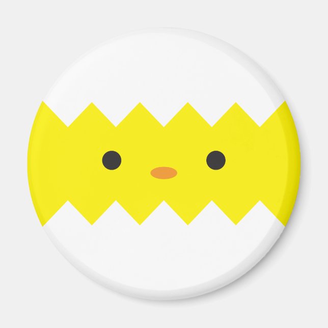 Imã de geladeira de Pintinho tapada (Frente)