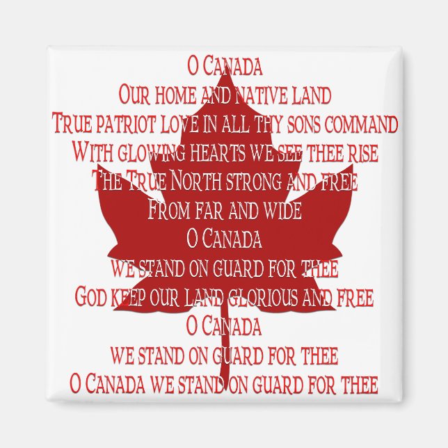 Imã de geladeira de Souvenir Canadá Magnet para hi (Frente)