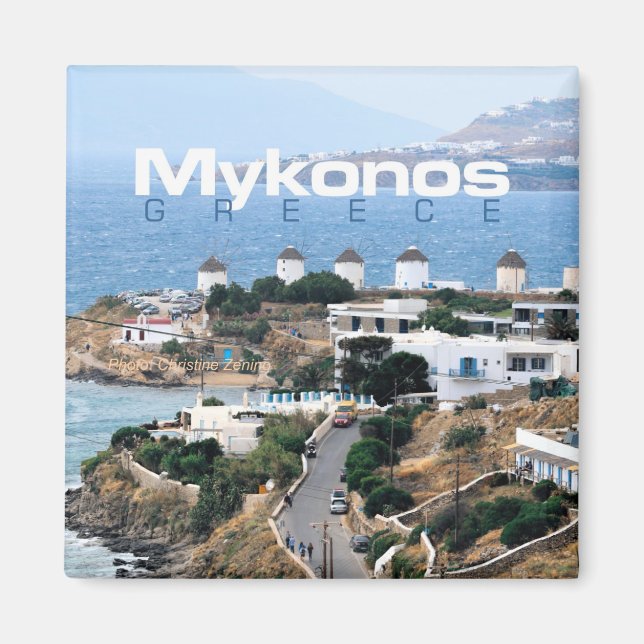 Imã de geladeira de Souvenir, Grécia de Mykonos (Frente)