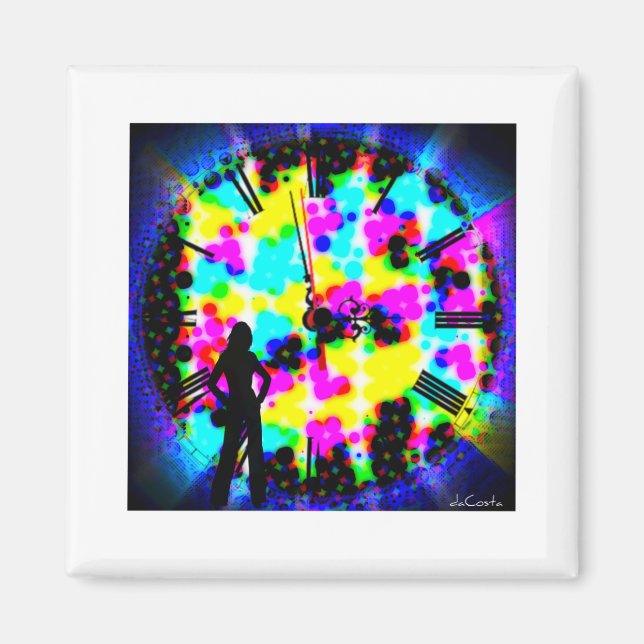 Imã de geladeira de tempo (Frente)