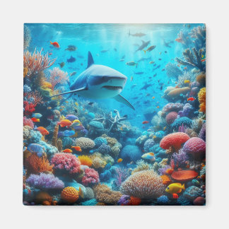 Imã de geladeira de tubarão