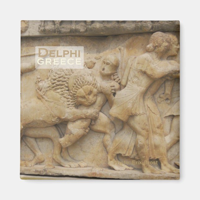 Imã de geladeira Delphi Siphnian Souvenir Grécia (Frente)