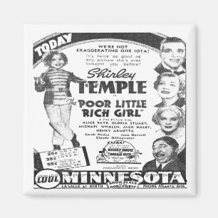 Imã de geladeira do anúncio do filme de Shirley