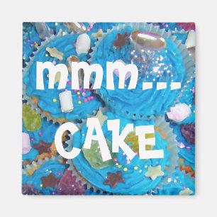 Imã de geladeira do bolo do mmm dos cupcakes