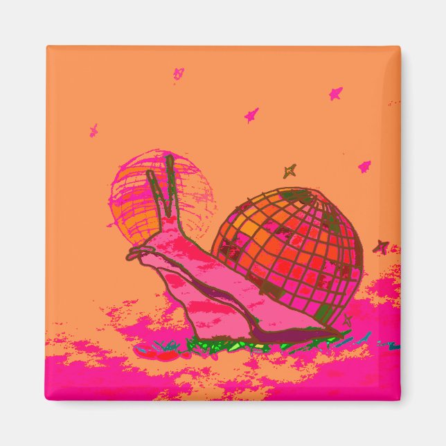 Imã de geladeira do Disco Snail (Frente)