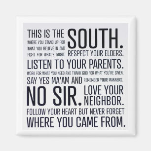 Imã de geladeira do Manifesto Sul