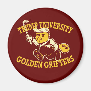 Imã de geladeira do Ouro da Universidade Trump Gr