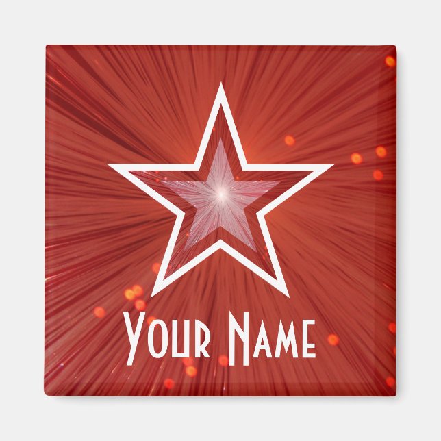 Imã de geladeira do Red Star 'Your Name' (Frente)