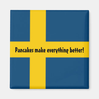 Imã de geladeira do tema Bandeira sueca - panqueca