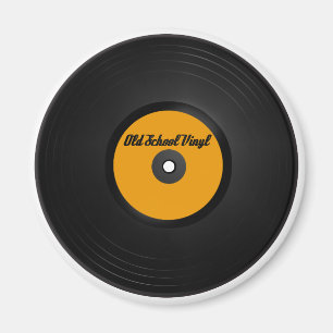 Imã de geladeira do vinil da velha escola