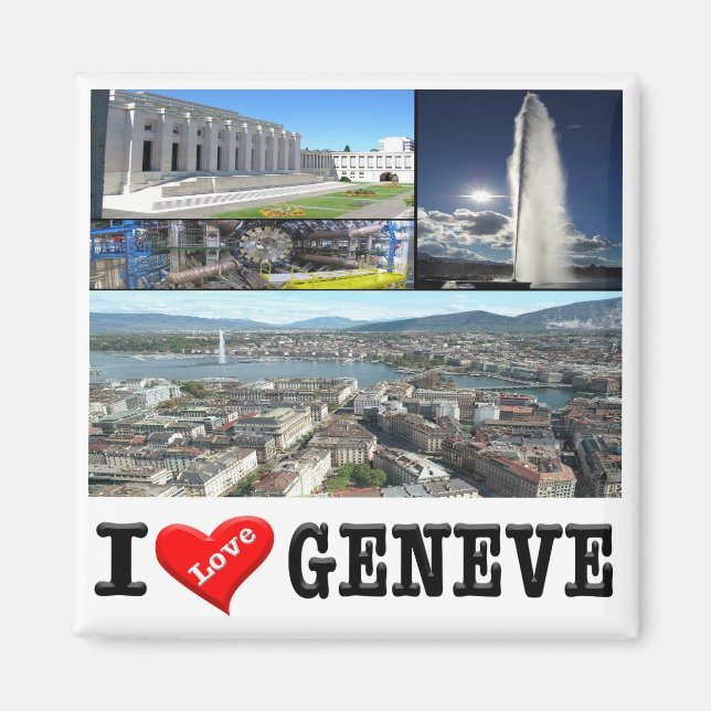 imã de geladeira do zCH032 GENÈVE I Love (Frente)