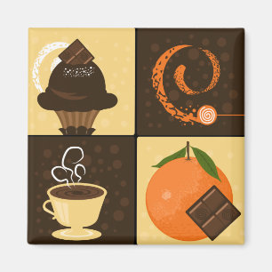 Imã de geladeira dos amantes do café & do