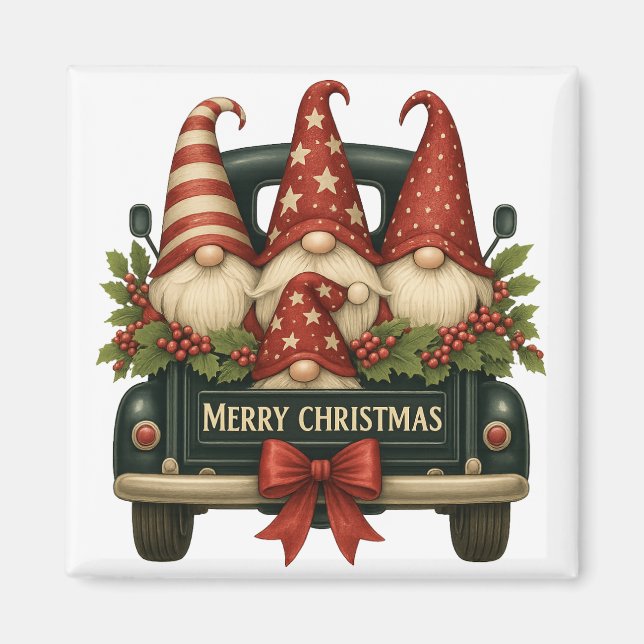 Imã de geladeira dos Gnomos de Natal (Frente)