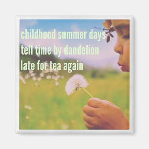 Imã de geladeira dos haicais - dias de verão da