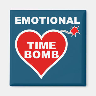 Imã de geladeira Engraçada com Bomba-Tempo Emoci