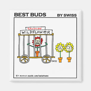 Imã de geladeira engraçada dos Wildflowers