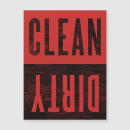 Ímã de Geladeira Estilo Letterpress Limpo | Sujo